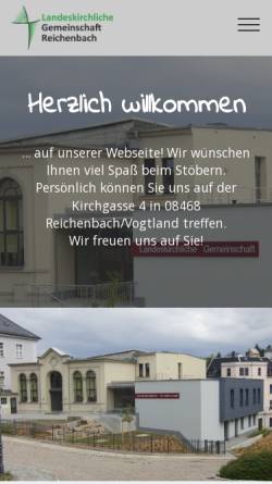 Vorschau der mobilen Webseite www.lkg-reichenbach.de, Landeskirchliche Gemeinschaft (LKG) Reichenbach