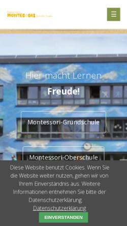 Vorschau der mobilen Webseite www.montessori-plauen.de, Evangelische Montessori Grundschule Plauen