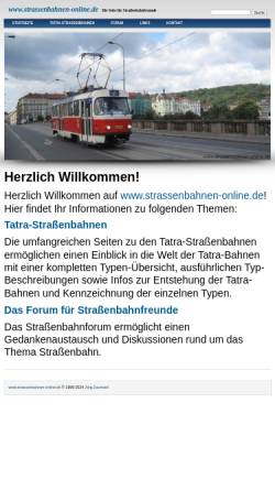 Vorschau der mobilen Webseite www.strassenbahnen-online.de, Straßenbahn-Seiten
