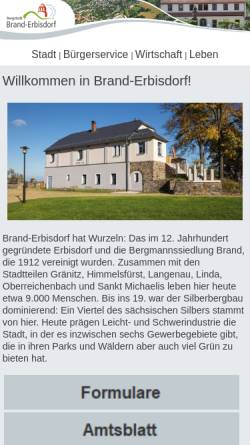 Vorschau der mobilen Webseite www.brand-erbisdorf.de, Bergstadt Brand-Erbisdorf