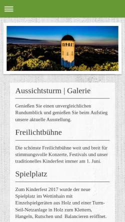 Vorschau der mobilen Webseite taurasteinturm.de, Taurastein.de