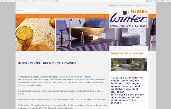 Vorschau von www.winter-fliesen.de, Fliesen Winter GmbH