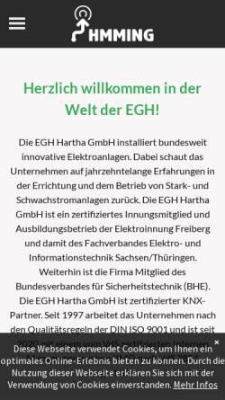 Vorschau der mobilen Webseite www.egh-gmbh.com, EGH Elektrogesellschaft Hartha mbH