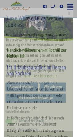 Vorschau der mobilen Webseite www.rochlitzer-muldental.de, Heimat- und Verkehrsverein Rochlitzer Muldental e.V.