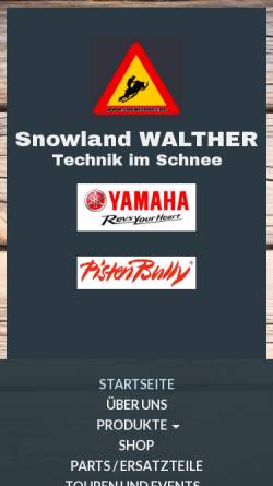 Vorschau der mobilen Webseite www.snowland-walther.de, Snow Equipment by Walther e.K.
