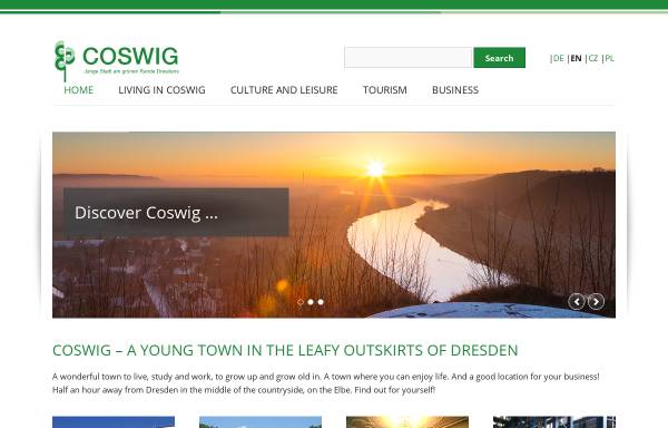 Vorschau von www.coswig.de, Stadt Coswig