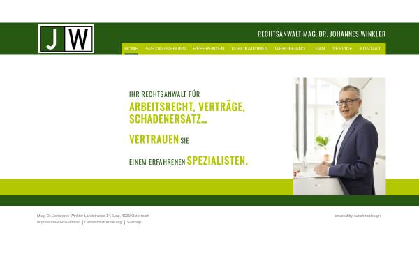 Vorschau von www.dr-winkler.at, Rechtsanwalt Dr. Johannes Winkler, Linz