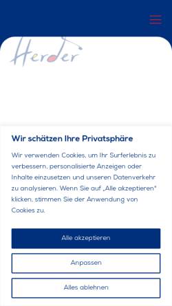 Vorschau der mobilen Webseite www.herders.de, Johann-Gottfried-Herder-Gymnasiums Pirna-Copitz