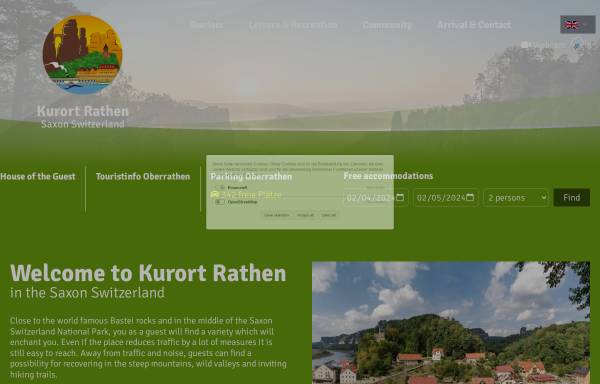 Vorschau von www.kurort-rathen.de, Kurort Rathen