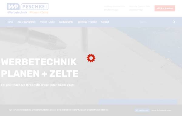 Vorschau von www.peschke-planen.de, Peschke Werbeplanen und Transparente
