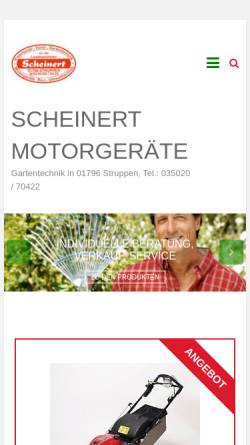 Vorschau der mobilen Webseite scheinert-motorgeraete.de, Scheinert Motorgeräte