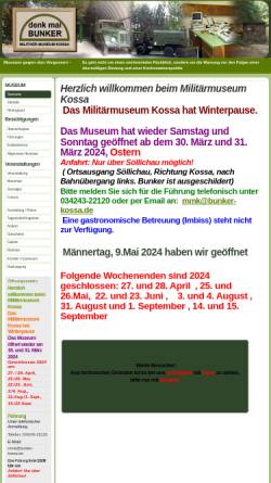 Vorschau der mobilen Webseite www.bunker-kossa.de, Militär-Museum Kossa