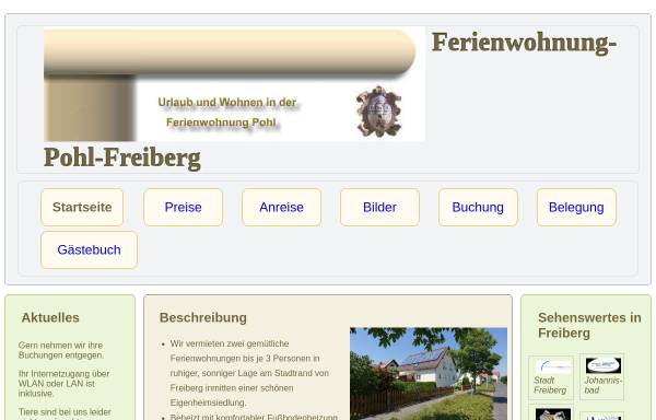 Vorschau von www.ferienwohnung-pohl-freiberg.de, Ferienwohnung Pohl Freiberg Sachsen