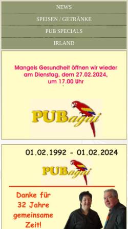 Vorschau der mobilen Webseite pubagai.de, PUBagai