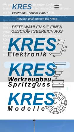 Vorschau der mobilen Webseite www.kres.de, Köstel & Rasch Elektronik + Service GmbH