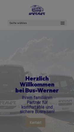 Vorschau der mobilen Webseite www.bus-werner.de, Busbetrieb Dietmar Werner