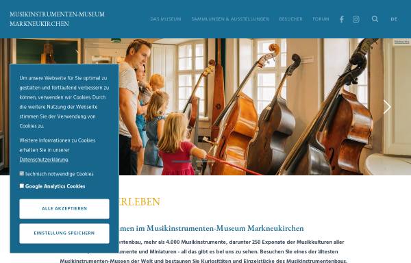 Vorschau von www.museum-markneukirchen.de, Musikinstrumenten-Museum Markneukirchen