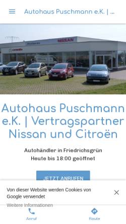 Vorschau der mobilen Webseite autohauspuschmannek.business.site, Autohaus Puschmann
