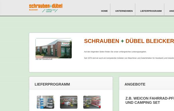 Vorschau von www.schrauben-duebel.de, B-L Schrauben und Dübel GmbH