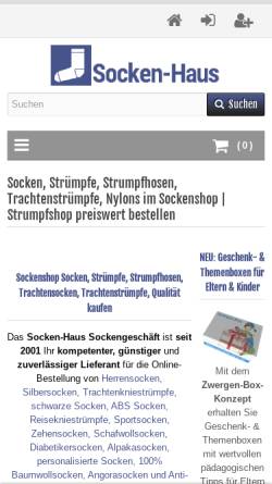 Vorschau der mobilen Webseite www.socken-haus.de, Socken Haus