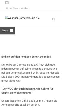 Vorschau der mobilen Webseite wcc-original.de, WCC e.V.
