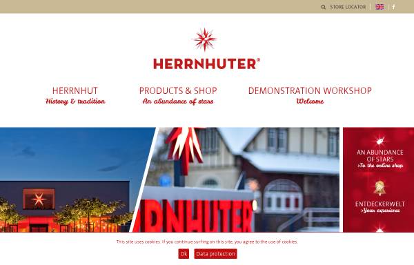Vorschau von www.herrnhuter-sterne.de, Herrnhuter Sterne GmbH