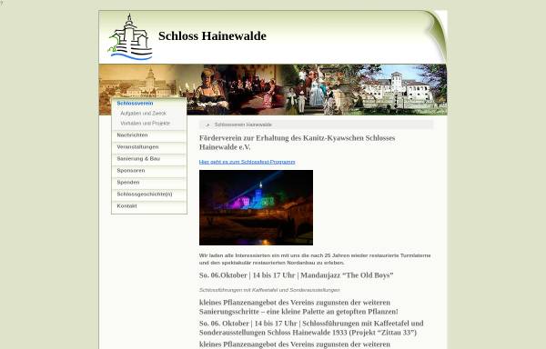 Vorschau von schloss-hainewalde.de, Hainewalde