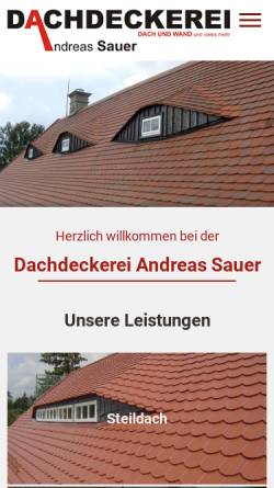 Vorschau der mobilen Webseite www.dachdecker-sauer.de, Dachdeckerei Andreas Sauer