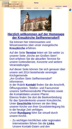 Vorschau der mobilen Webseite kreuzkirche-seifhennersdorf.de, Kreuzkirche Seifhennersdorf