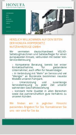 Vorschau der mobilen Webseite www.hopperdietz.de, Hopperdietz Nutzfahrzeuge HmbH
