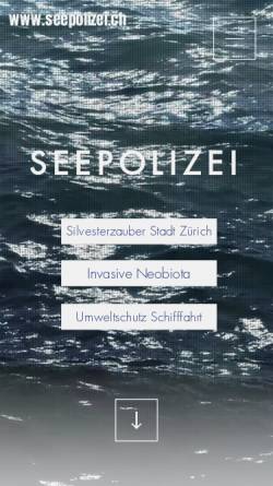 Vorschau der mobilen Webseite www.seepolizei.ch, Schweizerische Dienststellen der Seepolizei in Internet