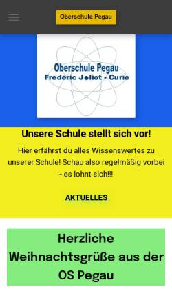 Vorschau der mobilen Webseite www.oberschule-pegau.de, Mittelschule Pegau