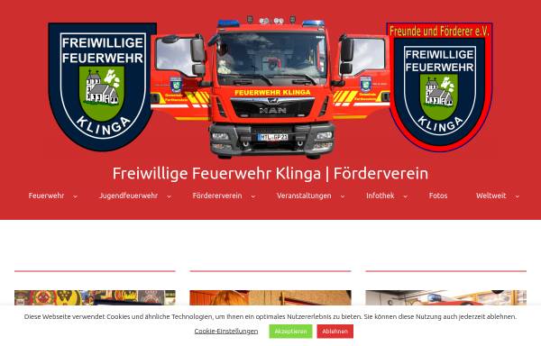 Vorschau von www.feuerwehr-klinga.de, Freiwillige Feuerwehr Klinga