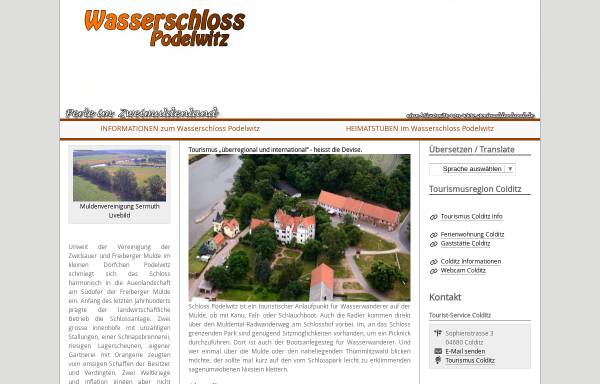 Vorschau von www.schloss-podelwitz.de, Wasserschloss Podelwitz