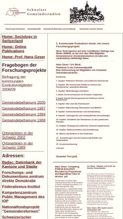 Vorschau der mobilen Webseite socio.ch, Schweizerische Gemeindestudien - Die Texte