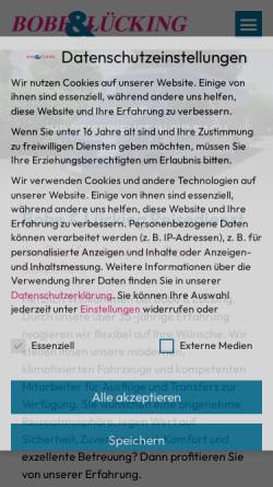 Vorschau der mobilen Webseite reisedienst-in-sylbach.de, Reisedienst Bobe und Lücking