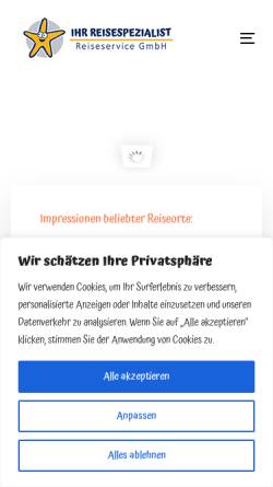 Vorschau der mobilen Webseite www.ihr-reisespezialist.de, Ihr Reisespezialist Reiseservice GmbH