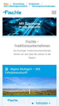 Vorschau der mobilen Webseite www.fischle.de, Esslinger Omnibus Verkehr E. Fischle GmbH & Co KG.