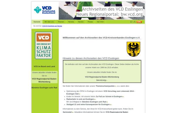 Vorschau von www.vcd-esslingen.de, VCD - Verkehrsclub Deutschland e.V.
