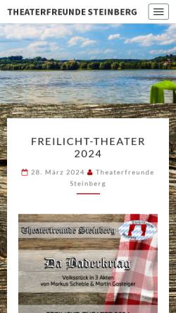 Vorschau der mobilen Webseite www.theaterfreunde-steinberg.de, Theaterfreunde Steinberg
