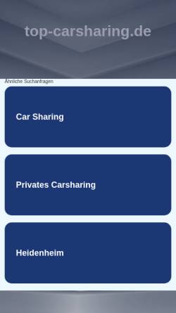 Vorschau der mobilen Webseite www.top-carsharing.de, Top Car Sharing GmbH