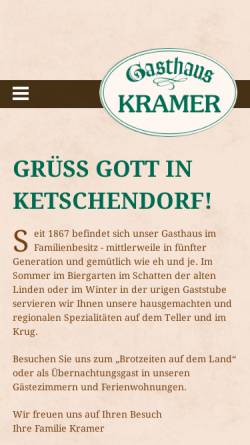 Vorschau der mobilen Webseite www.gasthaus-kramer.de, Gasthaus Kramer