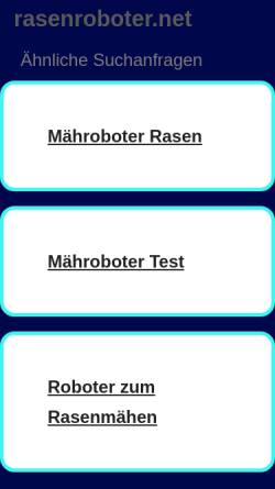 Vorschau der mobilen Webseite www.rasenroboter.net, Mähroboter und Rasenroboter