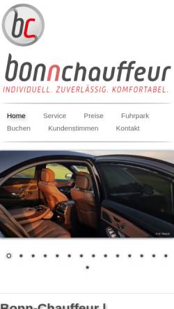 Vorschau der mobilen Webseite www.bonn-chauffeur.de, Mietwagenbetrieb Waldemar Reisich - Bon(n) Chauffeur