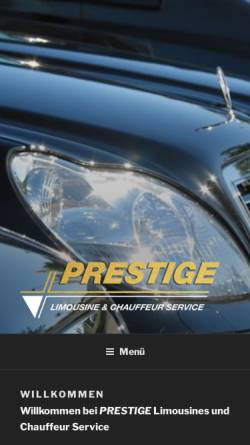 Vorschau der mobilen Webseite www.prestige-limo.com, Prestige Limousine & Chauffeur Service
