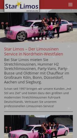 Vorschau der mobilen Webseite www.starlimos.de, Star-Limos
