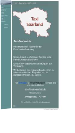 Vorschau der mobilen Webseite www.taxi-dudweiler.de, Taxi und Personentransferdienst Heinz-Günther Schulz Dudweiler