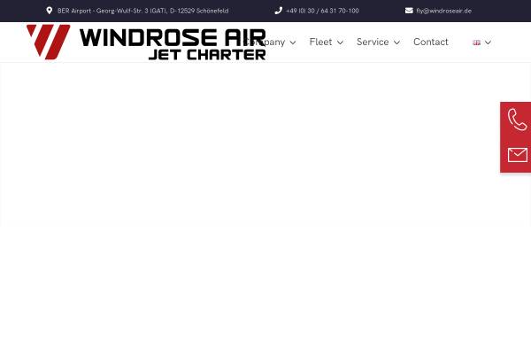 Vorschau von www.windroseair.de, Windrose Air Jetcharter GmbH