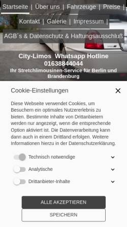 Vorschau der mobilen Webseite city-limos.de, Neumann, Sascha - City-Limos