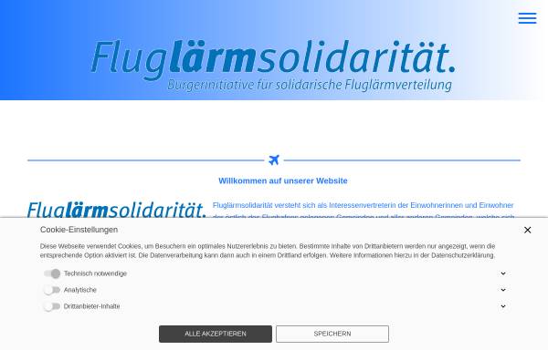 Vorschau von www.fluglaermsolidaritaet.ch, Fluglärmsolidarität